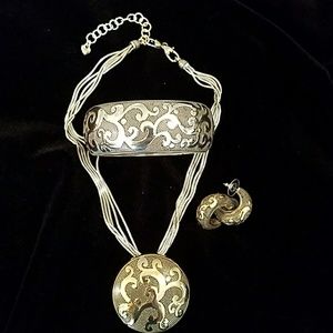 Brighton necklace, earring, bracelet set